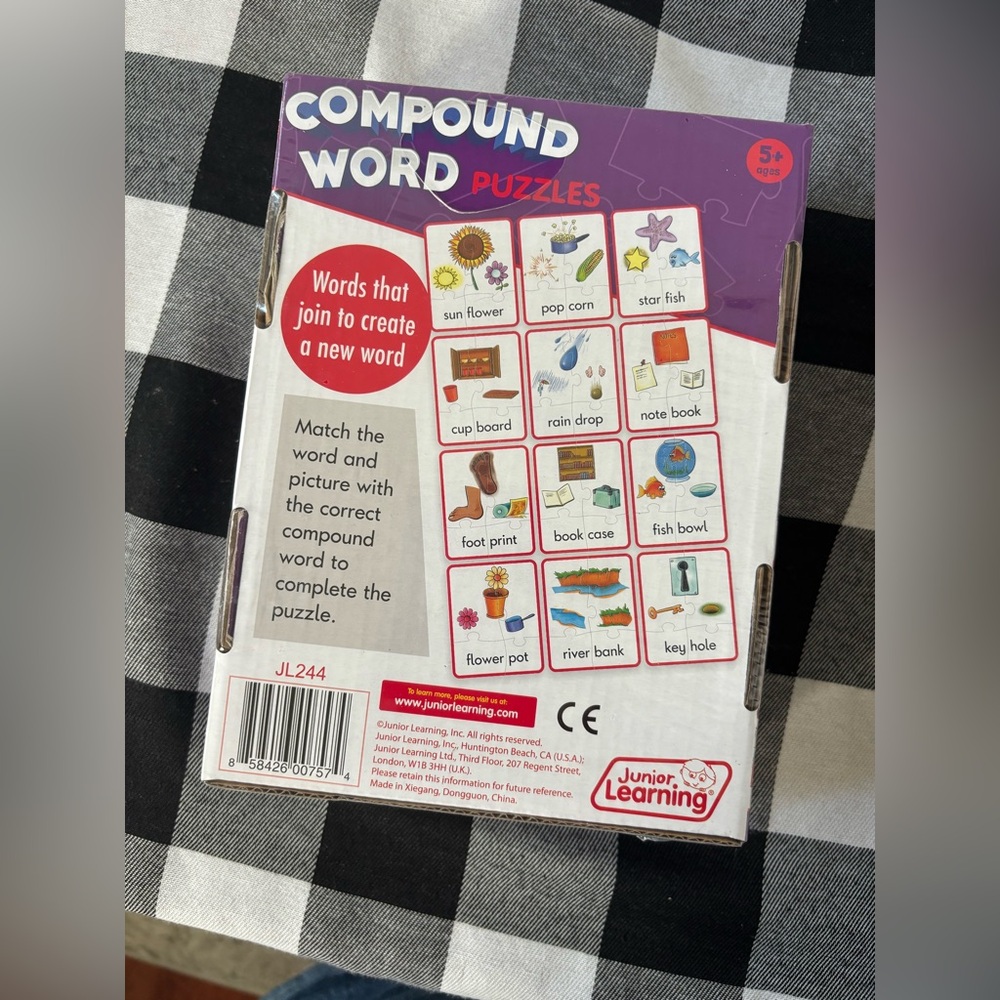 Compound Word Puzzles - Junior Learning - Picture 7 of 7